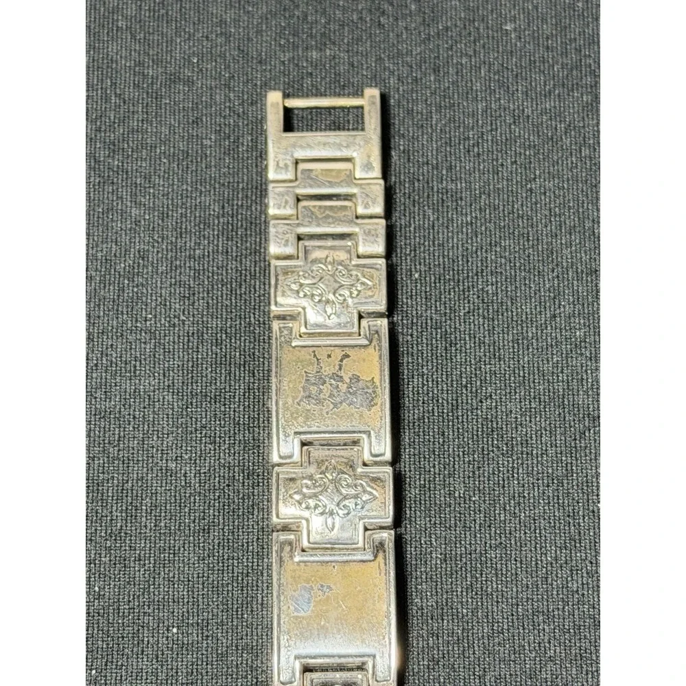 Brighton Montreal Women's Silver Tone Watch Ornate Bracelet Quartz Untested